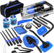 Car Cleaning Kit, Car Interior Detailing Kit with High Power Handheld Vacuum, Detailing Brush Set, Windshield Cleaner, C