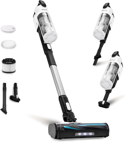 Cordless Vacuum Cleaner, Stick Vac with Tangle-Resistant Design, up to 50 Minutes, Powerful Suction, Rechargeable, Lightweight, and Versatile for Carpet, Hard Floor, Pet Hair, LVAC-200