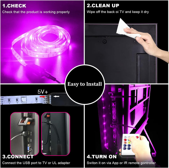 Led Lights for TV 85Inch,20ft TV Led Backlight 85-100 Inch