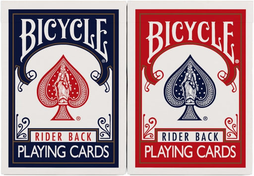 Rider Back Playing Cards, Standard Poker Size Deck of Cards, Red & Blue (2 Pack), Classic Cards, Blackjack, Family Game Night & Card Games, Fun for All Ages