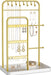 Jewelry Holder Stand: Jewelry Display for Necklace, Bracelet, Earring, Ring, White & Gold
