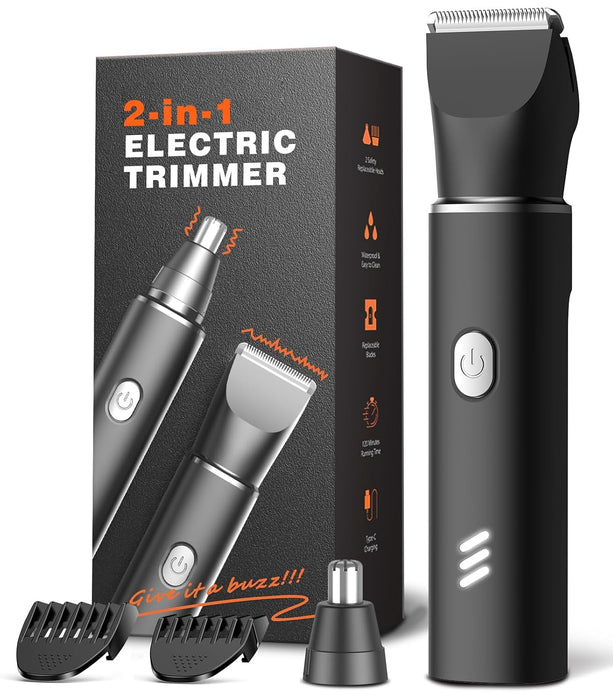 Manscape Body Hair Trimmer for Men, Waterproof Groin Trimmer, Electric Razor Ball Shaver for Chest Pubic Leg Arm Underar