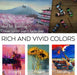 55PCS Acrylic Paint Set of 36 Colors 2fl oz 60ml Bottles 12 Brushes,Non Toxic 36 Colors Acrylic Paint No Fading Rich Pig