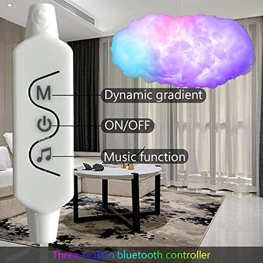 3D Big Cloud lightning Light Kit Music Sync Warm White Multicolor lightning Changing Strip Lights 360 Degree Wireless Re