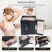 Large Jewelry Box for Women, Jewelry Organizer Box with 3 Drawers, Jewelry Storage Organizer with Mirror for Necklace Ri