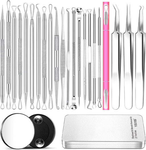 Pimple Popper Tool, Blackhead Remover Acne and Zit Comedone Extractor Kit