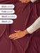 Extra Deep Twin Sheet Set - 4 Piece Breathable & Cooling Sheets - Burgundy