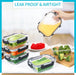 10 Pack Glass Meal Prep Containers, 22 OZ Glass Airtight Food Storage Containers with Lids, Pantry Kitchen Storage Conta