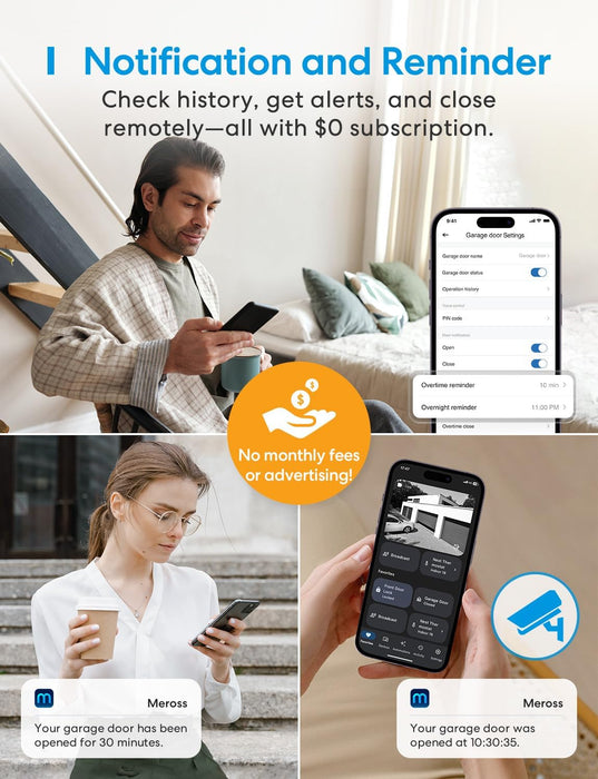 Smart Garage Door Opener Remote Work with HomeKit, Alexa and Google