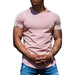 Mens Casual round Curved Hem T-Shirt Men Sport Fashion Short Sleeve T Shirts