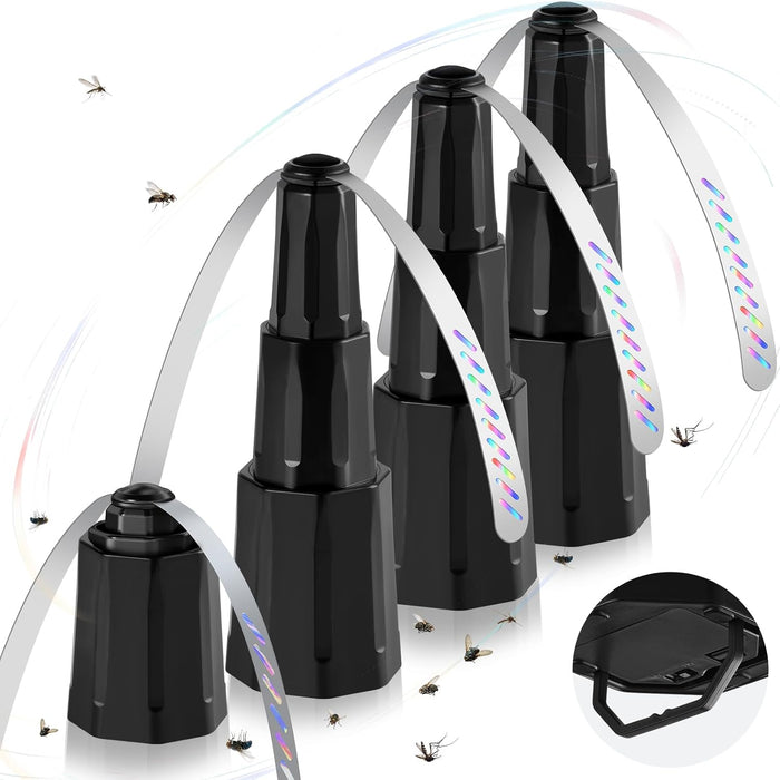 Fly Fans for Tables, Bug Fans with Holographic Blades 4 Pack