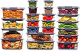 Brilliance BPA-Free Food Storage Container Set with Airtight Lids, 5-Pack (3.2 Cup) - Perfect for Lunch, Meal Prep, and Leftovers