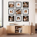 12x12 Picture Frame Set of 9, Display Pictures 8x8 with Mat or 12x12 without Mat, Multi Collage Gallery Square Photo Fra