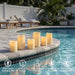 Waterproof Flameless Candles, Outdoor LED Pillar Candle Set of 2