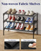 Shoe Rack - Non-Woven Shoe Rack Shelf, 27.5" Wide - 3 Tier, Black