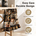 Coffee Bar Farmhouse Oven Skirt Curtain for Stove, Rustic Coffee Lover Tie Top Oven Curtain with Ruffle Trim, Decorative Stove Cover for Cozy Kitchen Decor, Cotton Blend Oven Skirt