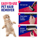 Pet Hair Remover – Original Size Reusable Lint Roller for Cat & Dog Hair on Furniture, Couch, Carpet, Car, Rugs & Bedding – Portable, Eco-Friendly (Black)