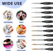 11 Pcs Detail Paint Brushes with Triangular Handles for Acrylic, Model, Art