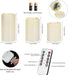 Flameless Candles 4" 5" 6" Outdoor Indoor Pillars Battery Operated Flickering Candles Include 10-Key Remote Timer 400+ H