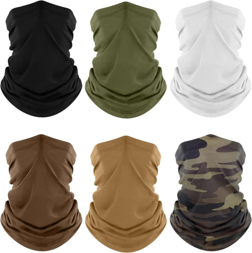 Neck Gaiter, 6 Pack Cooling UV Protection Bandana Face Mask Gator