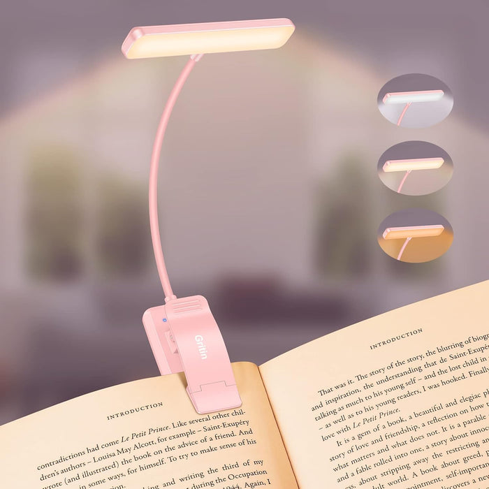 19 LED Rechargeable Book Light for Reading in Bed