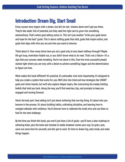 Goal Setting Success page 3