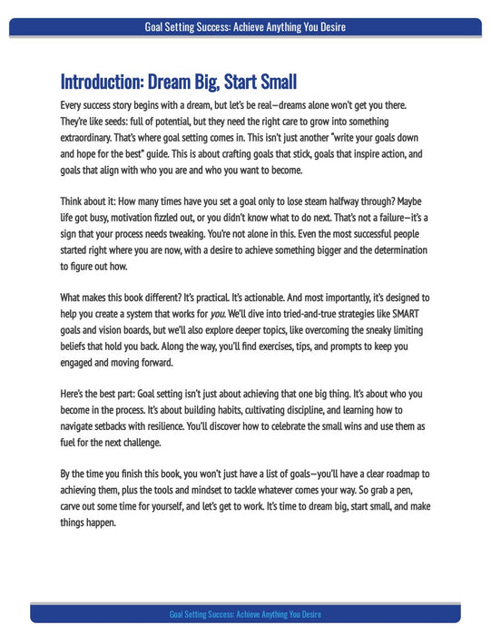 Goal Setting Success page 3