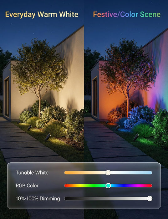 Smart RGBCW Spotlight, 12V Low Voltage Landscape Lighting, 1 Pack