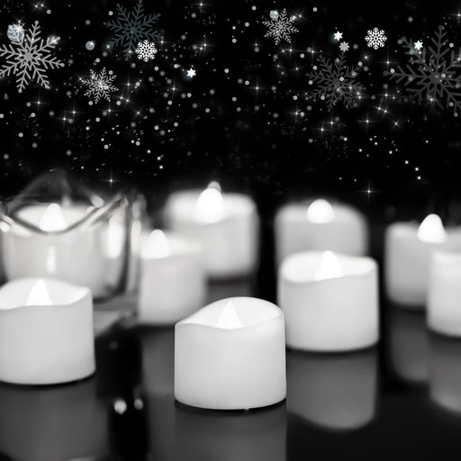 24-Pack Flameless Tea Lights Candles Battery Operated, 200+ Hours