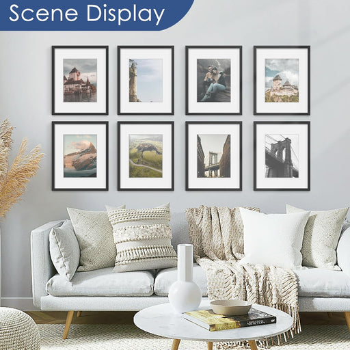 16x20 Picture Frame Set of 6, Wall Mounting Display, Black