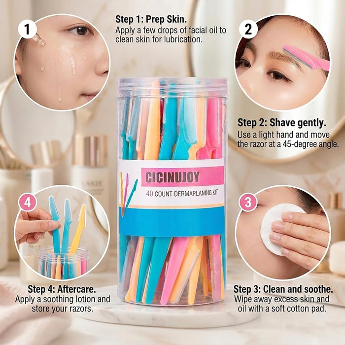Facial Eyebrow Razor, Precision Hair Removal Tool (Multicolor)