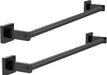 Towel Bar for Bathroom, 24" 2 Pack Wall Mounted Towel Rack, Black