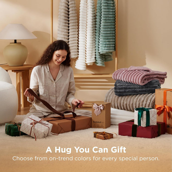 Soft Cozy Throw Blanket for Couch Decor Gift Off White 50"x70"