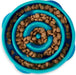 Fun Feeder Slo Bowl – Medium 2‑Cup Capacity, Slow Feeding, Small to Medium Dogs & Cats, Non-Slip, Turquoise, Drop Patter