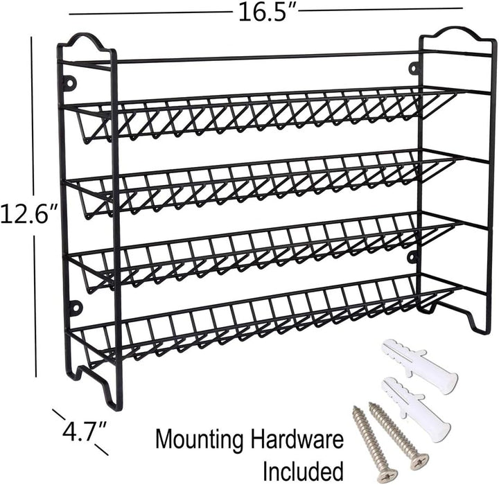 Spice Rack Organizer with 36 Spice Jars 4 oz, 396 Spice Labels