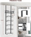 Hanging Towel Racks for Bathroom No Drill - 6-Tier Over The Door Bath Towel Storage Organizer for Small Bathrooms - Tiered Back of Door Towel Holder Hanger for Rolled Towels RV Camper Black