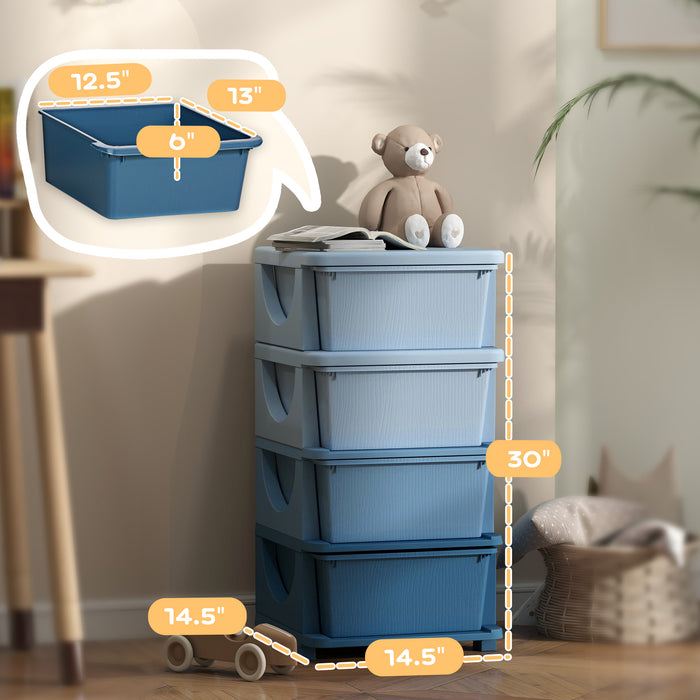 Four-Tier Children’s Drawer Tower