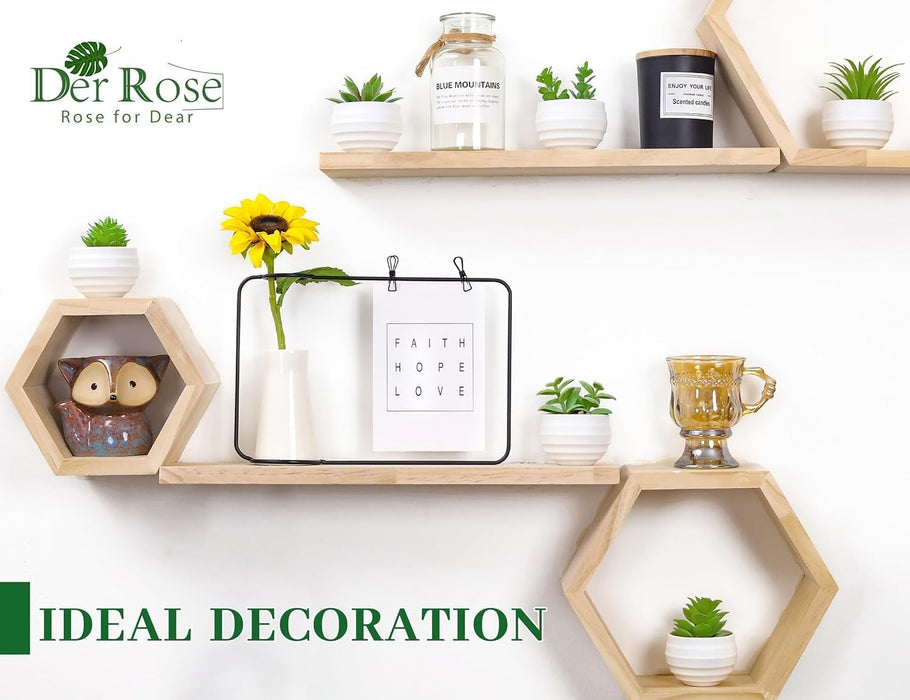 6 Pack Succulents Fake Plants for Bedroom Bathroom Home Decor