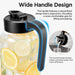 Mason Jar Pitcher, 64 oz (2 quart), Glass Pitcher with Lid
