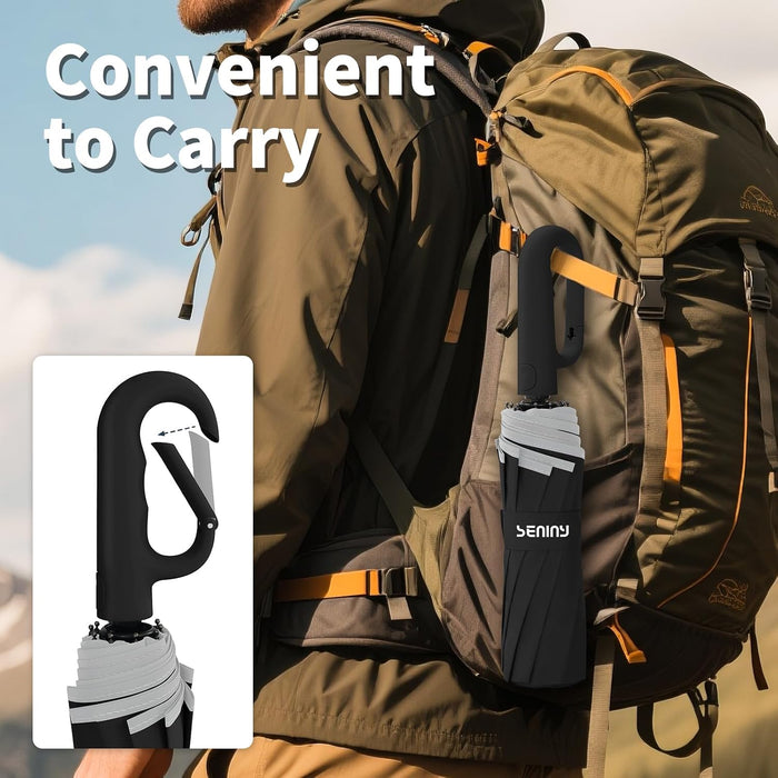 Travel Umbrella with UV Sun Protection, Large Rain Umbrellas