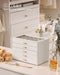 Earring Organizer, Jewelry Box with Clear Lid -Beige, 5 Layer