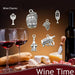 Craft Supplies Wine Glass Charms Markers Tasting Party Decoration Supplies Gift with 25mm Strong Stainless Steel Wine Gl