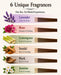 Premium Organic Incense Sticks Variety Pack of 6 | Assorted Natural Essential Oils Fragrance Agarbatti Set for Home Decor, Yoga Room, Aromatherapy & Daily Pooja