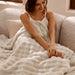 Cloud Bubble Blanket, Soft Cozy Throw, Beige, 50"×60"