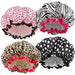 4 Pcs Shower Cap for Women Double Waterproof Layers Reusable Elastic