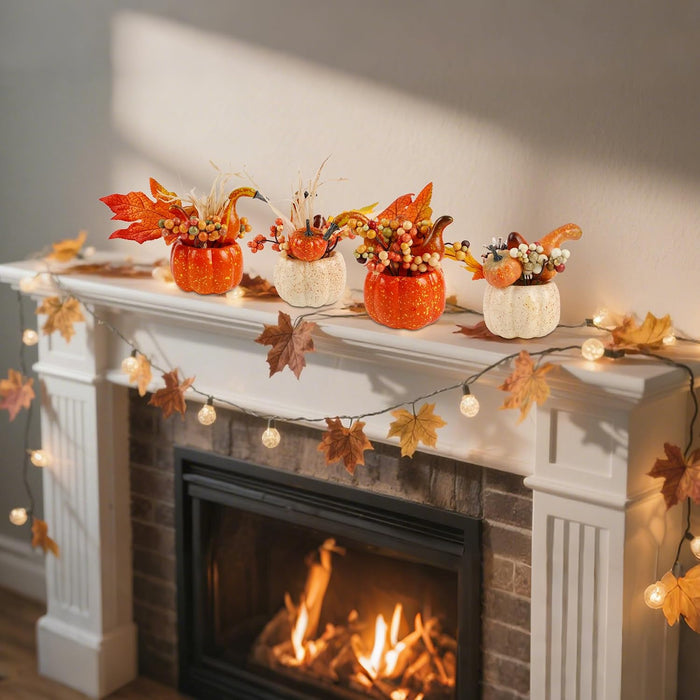 Fall Decorations for Home Table Centerpiece Fake Pumpkin Decor