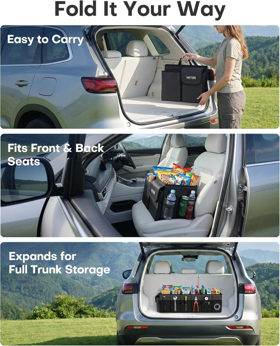 Trunk Organizer, Sturdy Foldable with Cooler for Car, Sudan & SUV