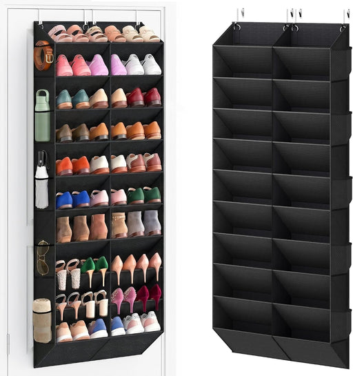 20-30 Pairs Over the Door Shoe Organizer with Side Mesh Pockets