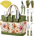 Heavy Duty Gardening Tools - Gardening Gifts for Women, Men, Mom, Dad - Durable, Ergonomic Garden Tools Set (Floral)