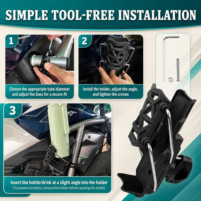 Adjustable Bike Water Bottle Holder,Bike Bottle Holder Fit 0.87-1.26" Frame
